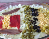 Foto del paso 5 de la receta: Ensaladilla rusa con gambas al ajillo y mahonesa de aguacate