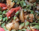 A picture of step 4 of Beans ki sabji.