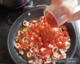 Ζυμαρικά (paccheri) σε κόκκινη σάλτσα καλαμαριών φωτογραφία βήματος 12