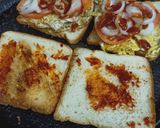 A picture of step 4 of Half fry sandwich.