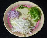 A picture of step 1 of Manchurian frankie roll.