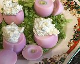 Foto del paso 5 de la receta Pascuas: Huevos marmolados con crema de roquefort
