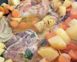 Une image de l'étape 3 de Rouelle de porc et ses légumes frais.