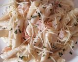 Foto del paso 4 de la receta: Pasta con camarones a los 4 quesos