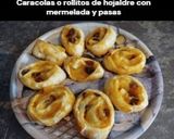 Foto del paso 9 de la receta: Caracolas o rollitos de hojaldre con mermelada y pasas
