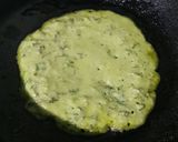 A picture of step 12 of Spinach and Cucumber Savory Pancake.