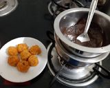 A picture of step 1 of Carrot Halwa chocolates.
