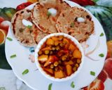 A picture of step 6 of Healthy tasty Jowar (sorghum) bhakri with masaledar sabji.