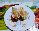 A picture of step 3 of Ice cream Cone and Cone Bhel.