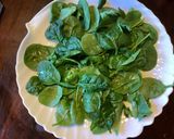 A picture of step 1 of California Farm Spinach Sardine Salad.