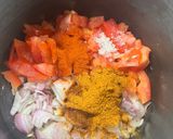 A picture of step 1 of Drumstick curry.