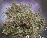 A picture of step 1 of Hyderabadi Mutton Chugur or Young Tamarind Leaves.