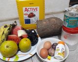 A picture of step 1 of Golden stick yam n fruits.
