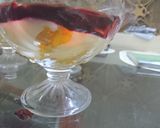 A picture of step 3 of Mango dessert with jelly and chocolate.