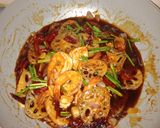 Foto langkah ke 7 dari resep Lotus root with prawn/akar teratai udang.