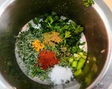 A picture of step 1 of Methi Pakoda.