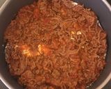 A picture of step 3 of Paccheri al ragú napoletano (Pasta with a ragú sauce from Naples).