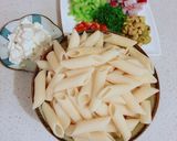 Hình bước làm 1 của món Creamy Pasta Salad& Bacon