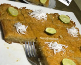 A picture of step 6 of Basbousa (The semovita cake).