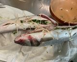 Une image de l'étape 4 de Bars farcis oseille, persil, ail et oignon grillés à la plancha.