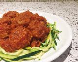 Hình bước làm 6 của món Spaghetti bí ngòi và gà tây viên