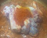 A picture of step 5 of Palak gosht.
