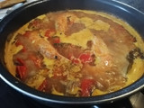 Gazpachos manchegos con pollo y gambones al estilo de mi madre