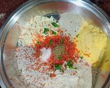 A picture of step 2 of Mixed flour poori.