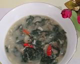 Foto langkah ke 3 dari resep Daun Ubi Jantung Pisang Kuah Putih.