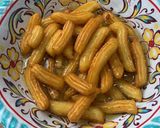 A picture of step 7 of Balah el Sham (Egyptian churros).