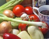 Vadrizses, kukoricás lecsó (vegán) recept fázis 1 fotója