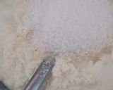 A picture of step 3 of Coconut burfi.
