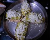 A picture of step 7 of Vada Pav Bruschetta 2 ways.