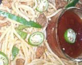 A picture of step 4 of Beef chilli noodles🍜بیف چلی نوڈلز🍜.