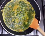 A picture of step 6 of Spinach Omelette 💚🥬🍕.