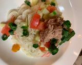 Foto del paso 4 de la receta: Somen (fideos fríos japonés) con tuna, pepino y tomate