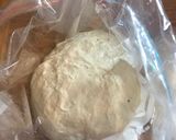 A picture of step 3 of Pizza bread - no knead, with spicy mincebeef & caramelised onion.