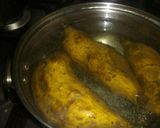 Foto del paso 6 de la receta: Filete de pescado encebollado acompañado de puré de camote y arroz blanco a lo Carmelita
