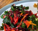 A picture of step 4 of Rainbow salad 🌈.