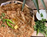 A picture of step 7 of Aloo walay Parathay.