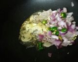 A picture of step 2 of Matar paneer.
