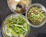 A picture of step 1 of Karonda mirchi.