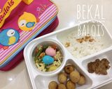 Foto langkah ke 4 dari resep Menu Bekal: Daging Kecap, Cap Cay dan Telur Puyuh Rainbow.