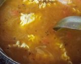 A picture of step 4 of Punjabi tadka soupy maggi.