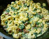 Pas rețetă Tortellini în sos de smântână și spanac 2 fotografie