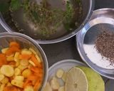 A picture of step 1 of Herbs detox water (with Tulsi, Ajwain, Fennel).