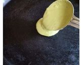 A picture of step 4 of Samak chawal Makhana dosa with vrat aaloo ki sabji and chutney.