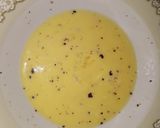 A picture of step 5 of French toast with mushroom filling.