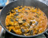 A picture of step 15 of Eggplant Curry with Mushrooms, Tomatoes, and Coconut Milk.
