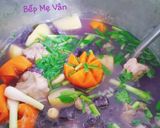 Hình bước làm 3 của món Canh sườn hạt sen rau củ